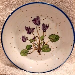 Counterpoint vintage purple flower small decorative plate